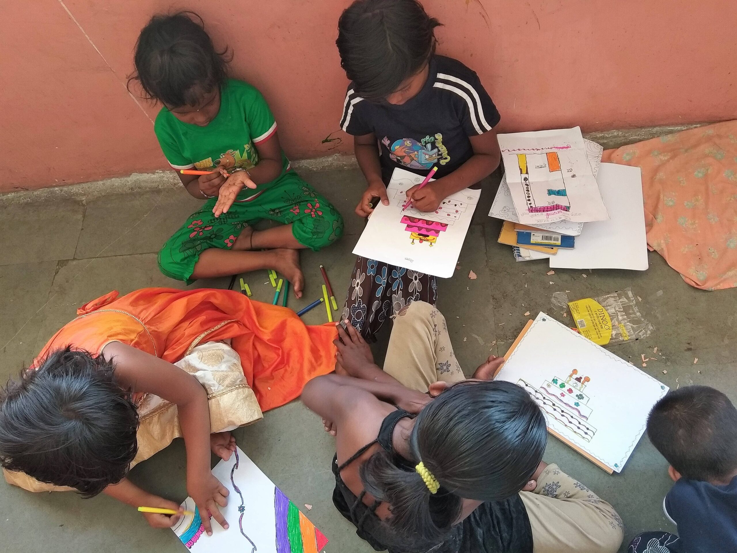 Drawing and painting of the children